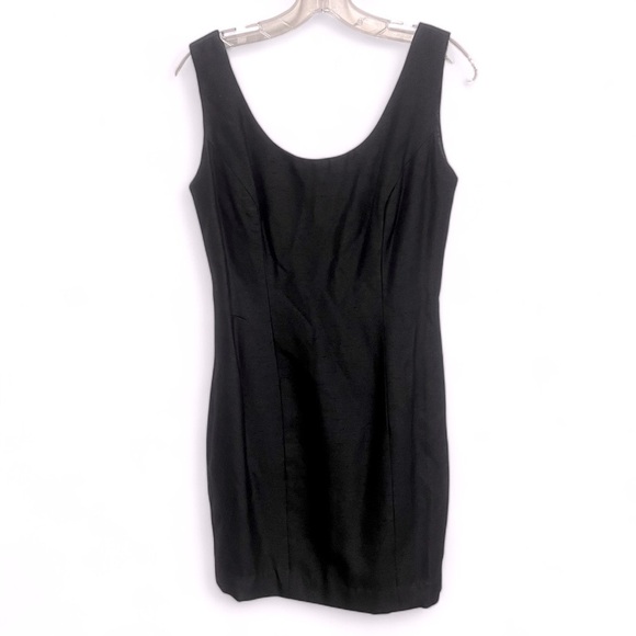 Watters and Watters sleeveless black textured dress Made in the USA size medium - Picture 1 of 10